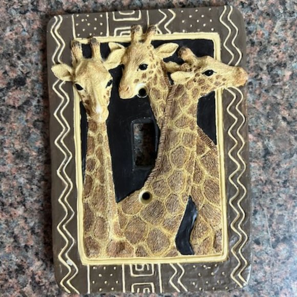 Ceramic composite Giraffe switch plate cover - Picture 1 of 6